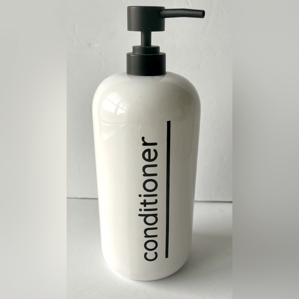 White Large CONDITIONER Dispenser / Container /Bottle New